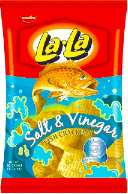 la la salt and vinegar fish crackers