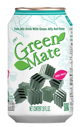 green mate grass jelly drink