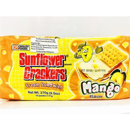 sunflower crackers cream sandwich mango flavor