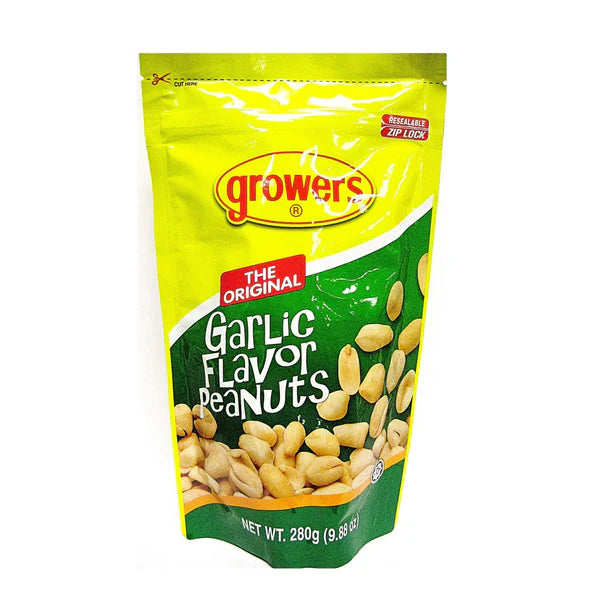 growers garlic flavored peanuts