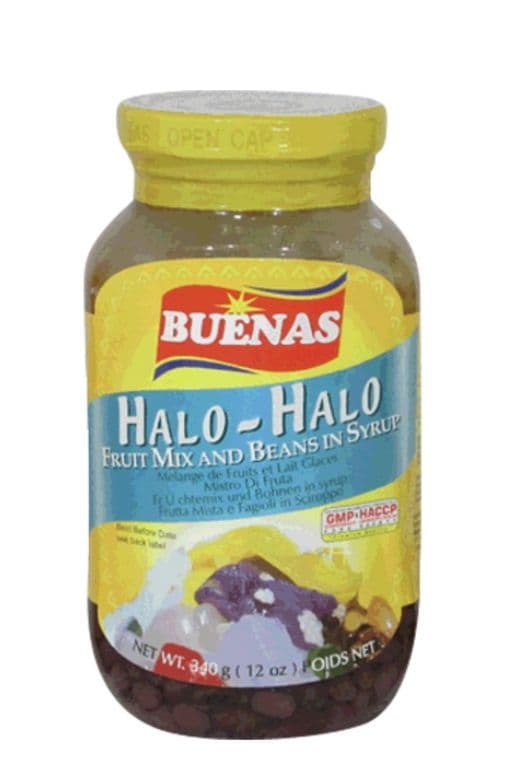 halo halo fruit mix and beans in syrup buenas