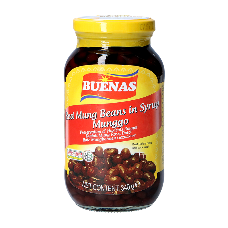 red mung beans in syrup buenas